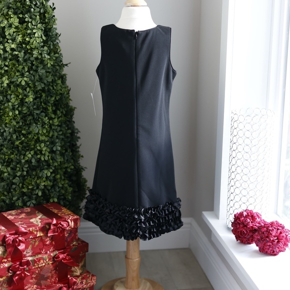 Girls Black Dress Satin Trim Ribbon Special Occasion Homecoming Party - Picture 4 of 6